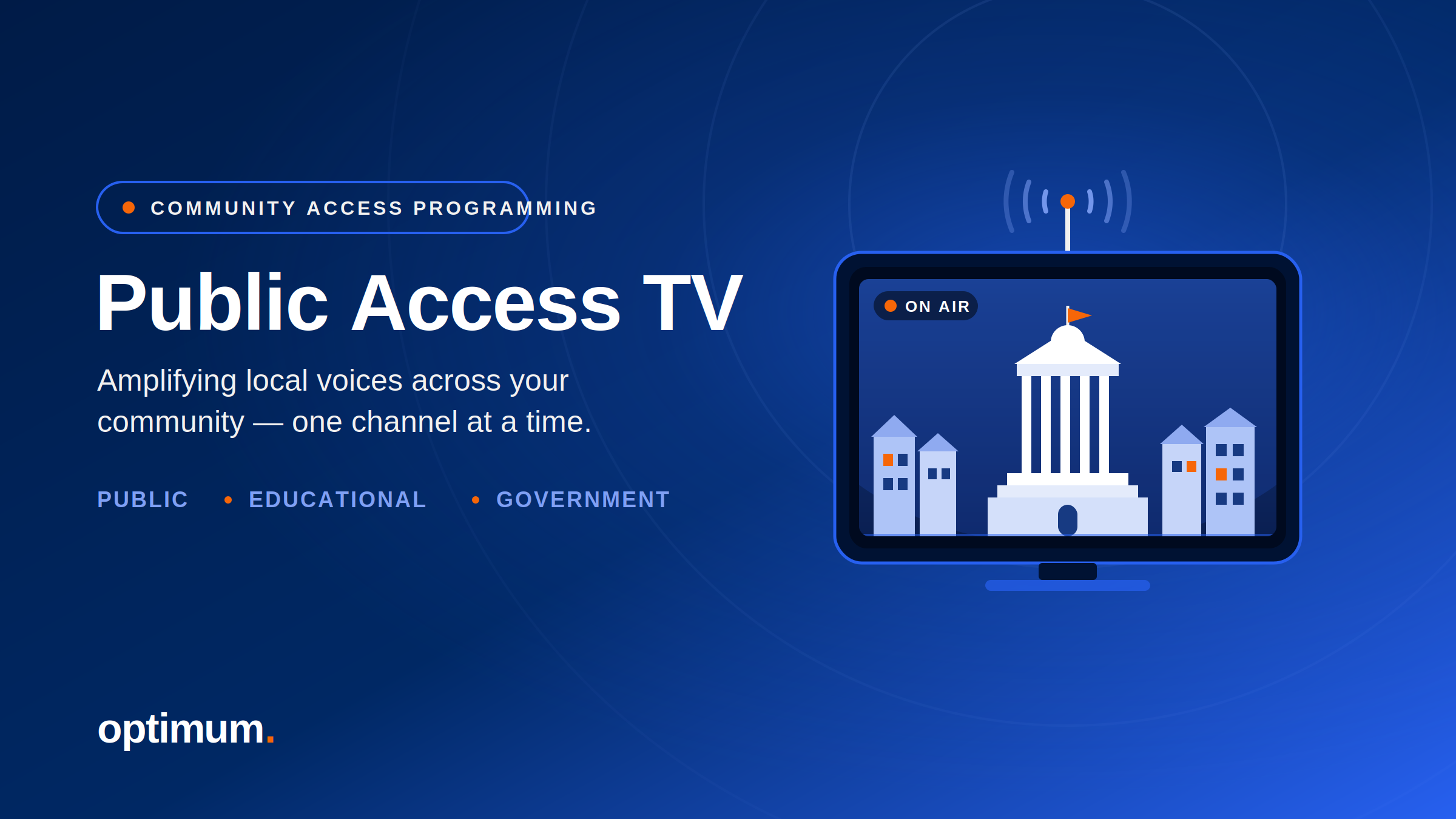 Optimum supports local voices through Public Access TV