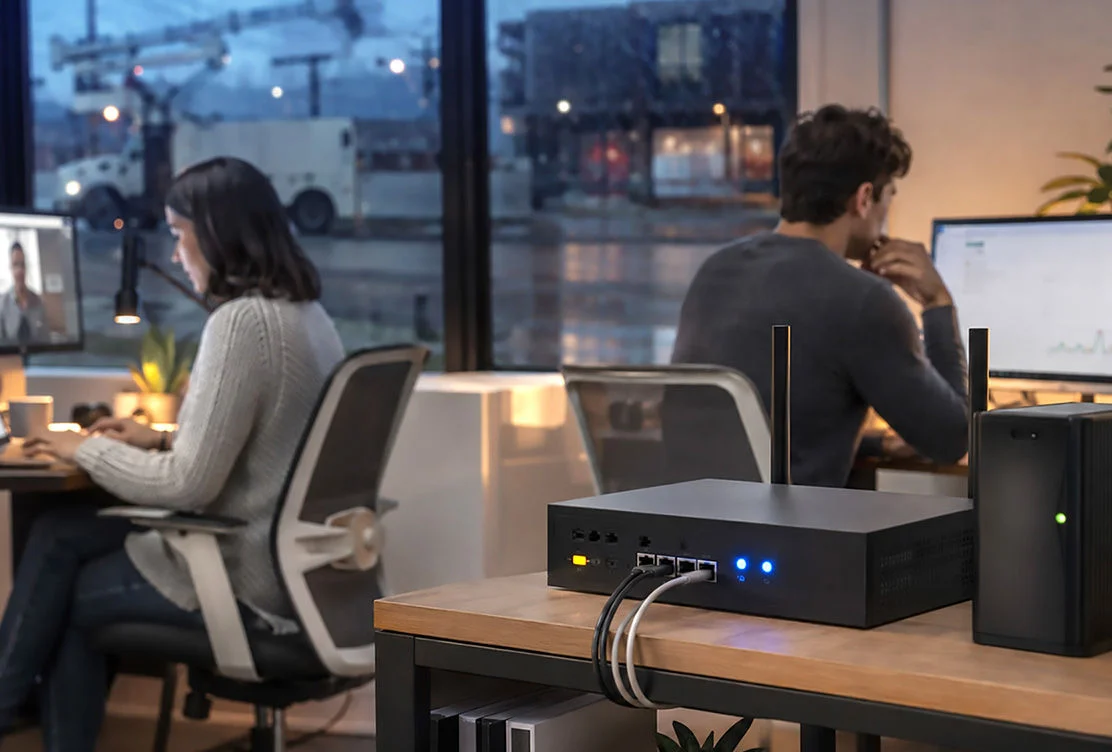Optimum Business premium support network equipment ensuring reliable, dedicated connectivity for offices 