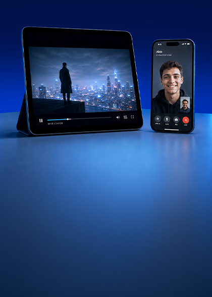 Flat-screen TV shows the Optimum streaming menu on a console; blue $200 Visa card graphic with a mug and phone