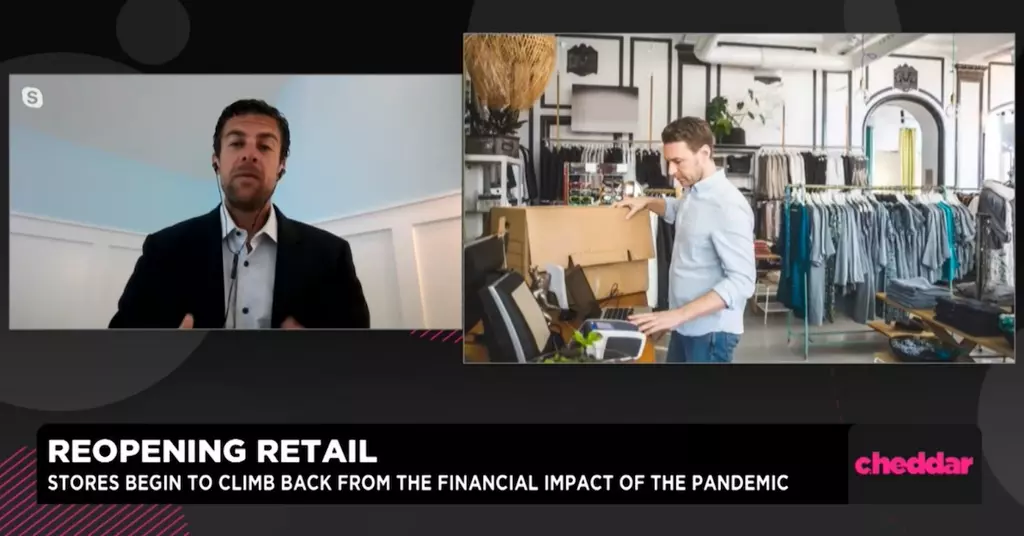 Cheddar News covering reopening retail