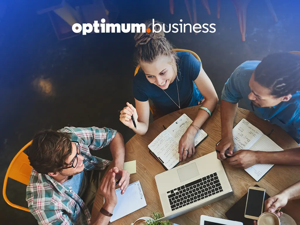 Group of business associates using Optimum Pro Wi-Fi