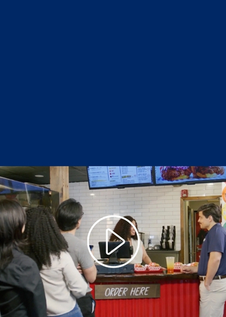 customers in line at a restaurant