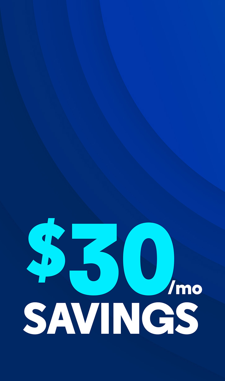 Laptop and smartphone displaying glowing Optimum branding on a dark blue gradient background 