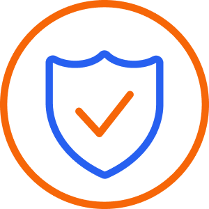 Icons representing internet security features: Automatic Malicious Site Blocking, Rapid Mitigation, DNS Security Protection, and Proactive DDoS Detection.