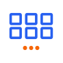Blue network grid icon representing WiFi-connected devices
