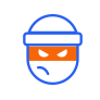 Blue browser window icon with shield representing safe browsing