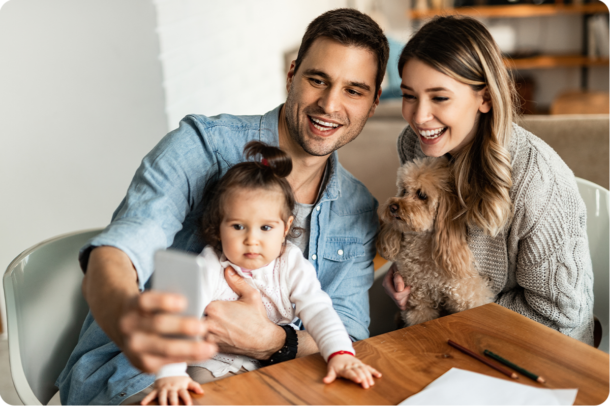 Group family Photo using Latest Mobile Phone Camera