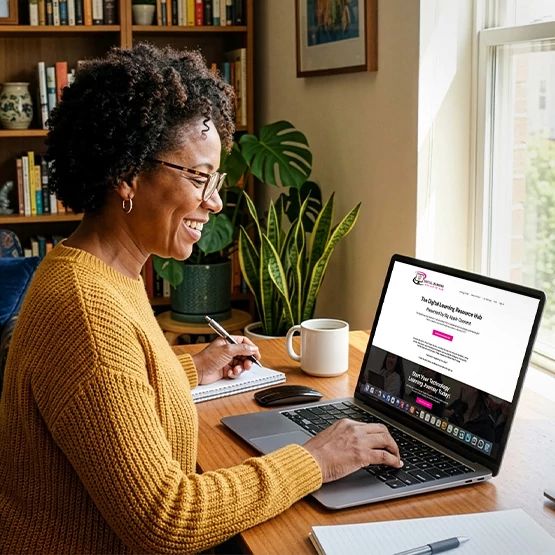 Lady with laptop